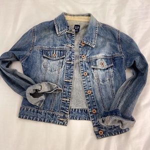 Gap Trucker Style Jean Jacket Faded Denim